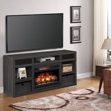 Black Walnut Entertainment Center Fireplace