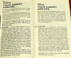 1963 mohawk carpets care for your