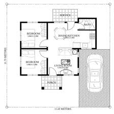 2 Bedroom Bungalow House Design