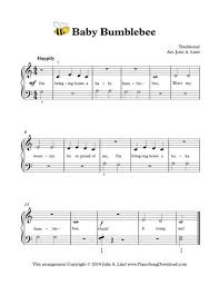Click to view full image! Baby Bumblebee Easy Sheet Music For Piano