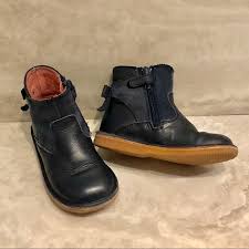 Jacadi Leather Nubuck Bow Zip Up Ankle Boots