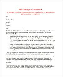 Poor Job Performance Letter Kadil Carpentersdaughter Co
