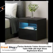 Artiss Bedside Tables Drawers Side