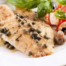 tilapia piccata with wine and capers