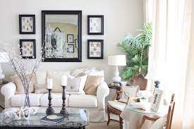 living room in beige color