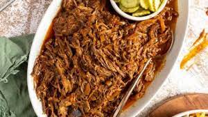 slow cooker bbq pulled beef l with