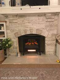 Arched Fireplace Opening With Airstone