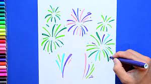 how to draw fireworks you