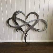 hanging love infinity heart metal wall