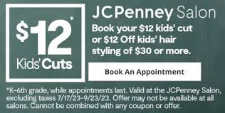 jcpenney free back to haircuts