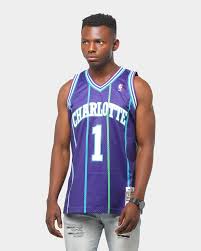 Look no further than the charlotte hornets shop at fanatics international for all your favorite hornets gear including official hornets jerseys and more. Mitchell Ness Charlotte Hornets Muggsy Bogues 1 Alt 94 95 Swingman Jersey Purple Culture Kings Nz