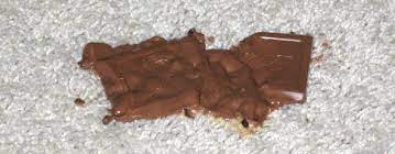 removing melted chocolate from carpet