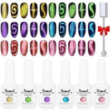 Do you know where has top quality gel nail polish cats eye at lowest prices and best services? Amazon Com Homost 5d Cat Eye Gel Nail Polish Kit 6pcs Magnetic Gel Nail Polish Set With Magnet Magic Chamelon Gem Effect Gel Polish Set Beauty
