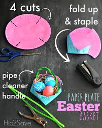 Easter diy decor | easter charger plateshere is another really easy easter diy. Homemade Paper Plate Easter Basket Fun Kids Craft