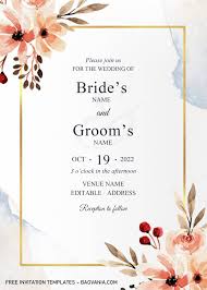 golden frame wedding invitation