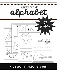 alphabet tracing worksheets kids