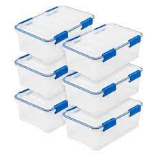 Open storage bin allows for easy access to items. Heavy Duty Clear Storage Containers Storage Organization The Home Depot