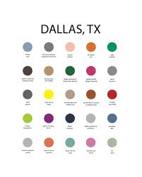 Dallas Tx City Color Palette Print
