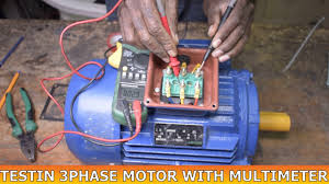 test 3 phase motor with multimeter
