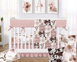 Baby Girl Crib Bedding Set Cow Crib