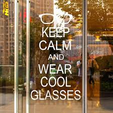 Wear Cool Glasses Eye Chart Wall Decals Optomestrist Office Art Decor Glasses Vinyl Sticker Optical Shop Door Window Art Decal
