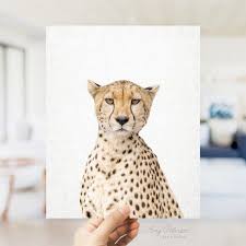 Cheetah Portrait Print Animal Portrait