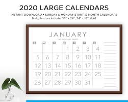 2021 printable calendars, yearly, half year or monthly templates, free to download and print, in image, pdf or excel format. Printable 2021 Large Print Modern Monthly Wall Calendar With Etsy Print Calendar Calendar Printables Wall Calendar