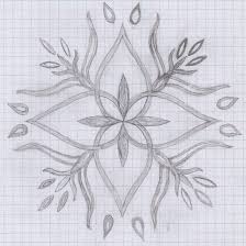 How To Draw A Flower On Graph Paper Flower Design On Paper