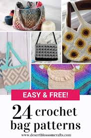 30 amazing crochet bag patterns of all