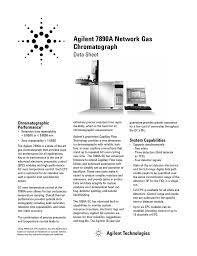 agilent 7890a network gas chromatograph