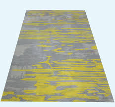 yellow carpets and rugs grey mix floor