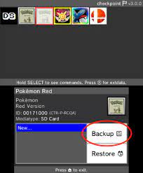 Can you backup full 3ds cartridges to sd card on 3ds/2ds as you're game only as registered to your 3ds/2ds , are just save files only ? Using Checkpoint Managing 3ds Saves Project Pokemon Forums