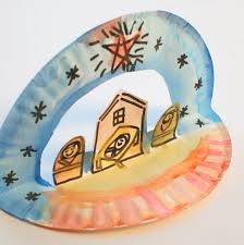 easy pop up paper plate nativity pink