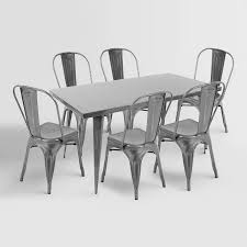 The garrison bench collection is a great addition to the garrison dining set, offering another sturdy seating option for guests. Talise Metal Farmhouse Dining Table Chairs