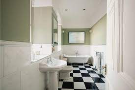 Black And White Tiles Bathroom