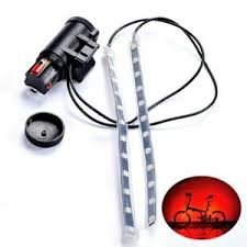 Battery Operated Bicycle Led Strip Lights Waterproof Wheel Frame Lamp 8 Mode New 657258657342 Ebay