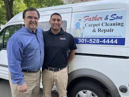 father son carpet cleaning repair