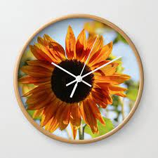 Sunflower Wall Clock By Erflyrose