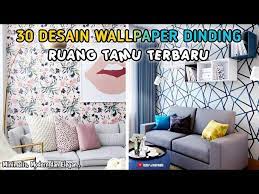 30 desain wallpaper dinding ruang tamu