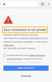 your connection is not private android