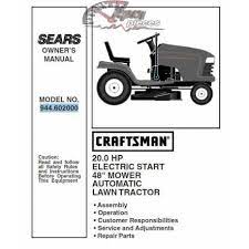 craftsman tractor parts manual 944 602000