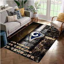 los angeles rams nfl area rug bedroom