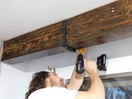 wood ceiling beam straps leah and joe