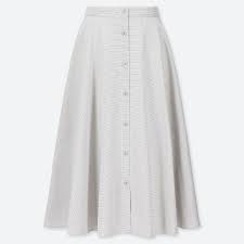 Women Front Button Circular Skirt