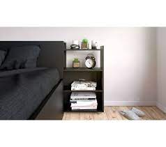 Facile à installer et adaptable à tous les lits : Tete De Lit 160 Cm Avec Best Lak Rangement Noir Mat Tete De Lit But