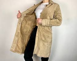 Leather Trench Coat H M Y2k Long Coat
