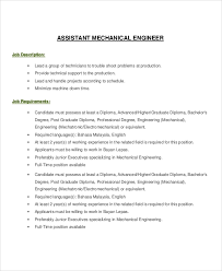 We currently have an opportunity available for a mechanical engineer. Free 8 Mechanical Engineer Job Description Samples In Ms Word Pdf