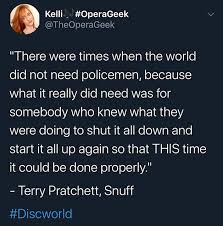I could quote terry pratchett forever, but i'll end with one from the last continent: Twitter Thread Terry Pratchett Quotes Full Of Astute Social Commentary Memebase Funny Memes