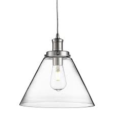 32928 006 Chrome Pendant With Clear Glass