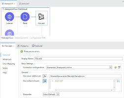 using sharepoint connector in mule 4